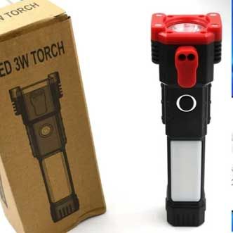 High Power Led Flashlight Focus Light Power Bank and