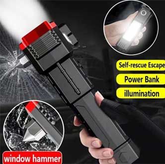 High Power Led Flashlight Focus Light Power Bank and